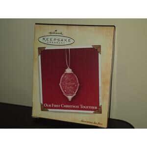 Hallmark Keepsake Ornament ~ Our First Christmas Together ~ Acrylic ~ 2004‎